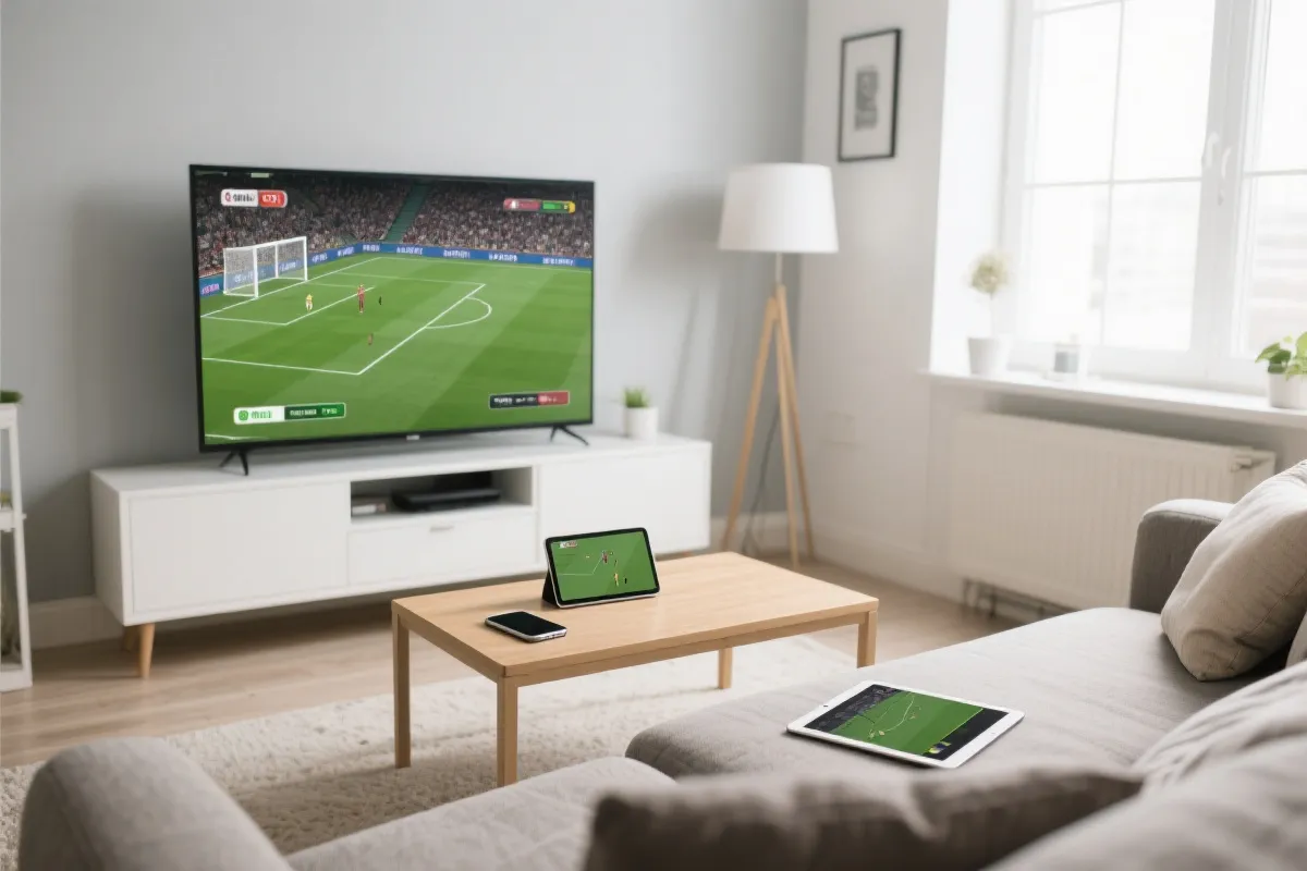 多设备观赛场景示意图